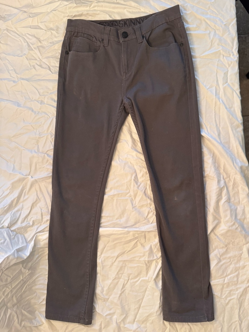 RSQ Tilly’s Men's 32x30 London Skinny Slate Grey Chino Pant Skate Streetwear DIY